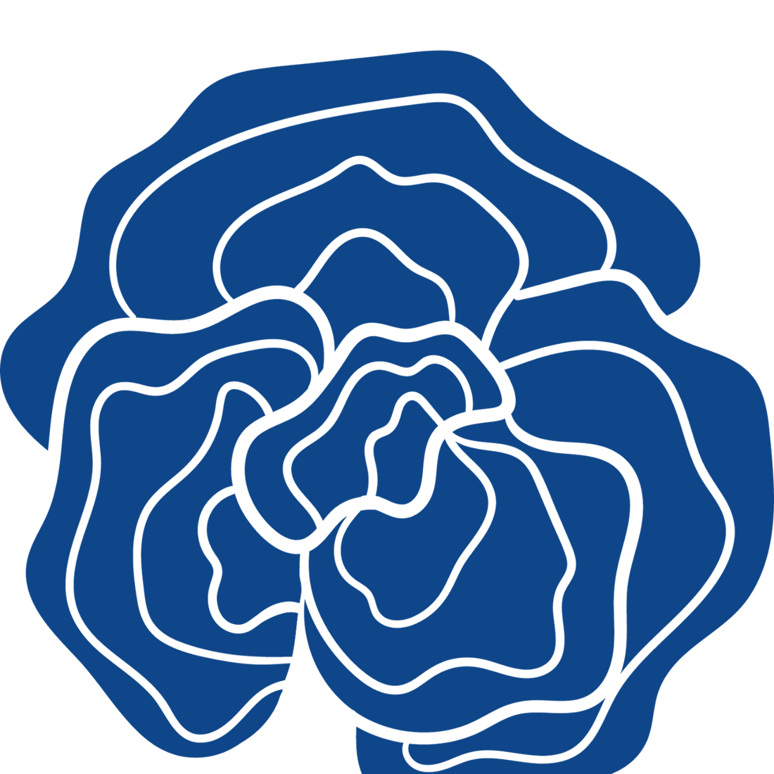 Turkey Tail mushroom icon used in PRIMECAPS products, blue rosette-shaped wavy layers illustrated on a transparent background