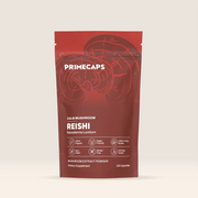 PRIMECAPS Reishi calm mushroom supplement pouch, premium organic stand-up packaging